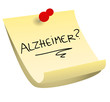 Alzheimer sticky note Alzheimer sticky note