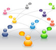 Social Media Network with Speech Bubbles