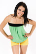Portrait of a charming young female smiling Portrait of a charming young female smiling