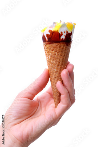 Photo: Ice cream in waffle cup Ice cream in waffle cup