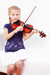 Little girl playing violin