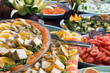 Foto: Buffet style salad at restaurant. Buffet style salad at restaurant.
