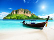 long boat and poda island in Thailand