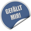 Sticker blau curl unten GEFÄLLT MIR! Sticker blau curl unten GEFÄLLT MIR!