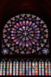 Stained glass window in Notre dame