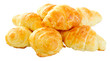 Freshly baked home made mini croissants with clipping path