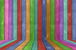 Vibrant Colored Wood Fence Background