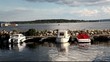 Boats at pier in Oslo fjord Full HD