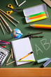 ABC school blackboard green board back to school ABC school blackboard green board back to school