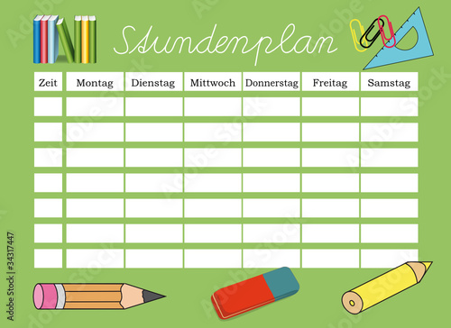 Vektor: Stundenplan Stundenplan