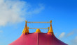 Circus tent red orange and pink four towers Circus tent red orange and pink four towers