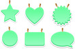 Various Green web elements
