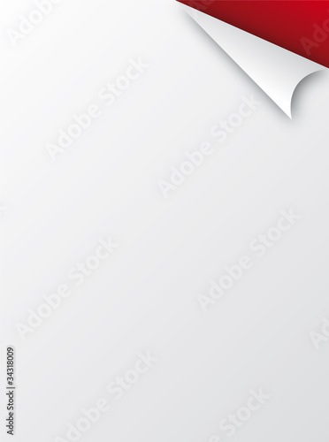 Vektor: Page Curl - Red Page Curl - Red