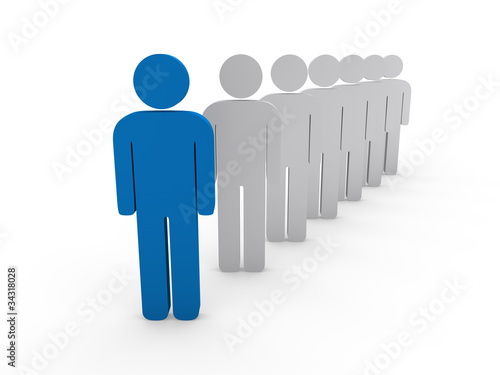 Illustration: 3d team leader boss company 3d team leader boss company