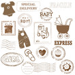 Baby Vector stamp collection