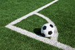 Classic football ball on the field