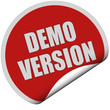 Sticker rot rund Curl unten DEMO VERSION
