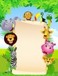 Animal and blank sign Animal and blank sign