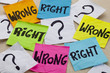 wrong or right ethical question