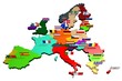 3D Karte europäische Union