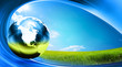 globe on grass