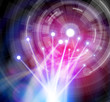 Fiber Optics Lights & Radial Design Background