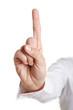 Erhobener Zeigefinger
