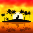 sweet couple on island