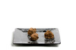 Chocolate Truffles on a Black Plate