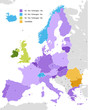 Boundary of Schengen Area, Europe