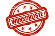 Sternen Stempel rot WUNSCHLISTE