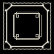 3 geometric frames on dark background