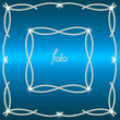 2 frames for photo on blue background
