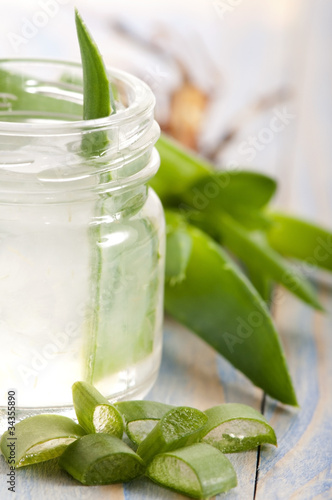 Photo: aloe vera juice with fresh leaves aloe vera juice with fresh leaves