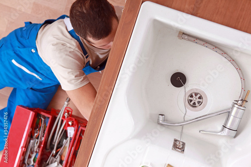 Photo: view of a plumber view of a plumber