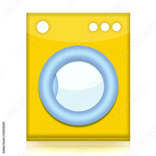Illustration: Washing machine isolated on white background Washing machine isolated on white background