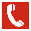Brandmeldetelefon Notruf Zeichen Symbol Brandschutzzeichen