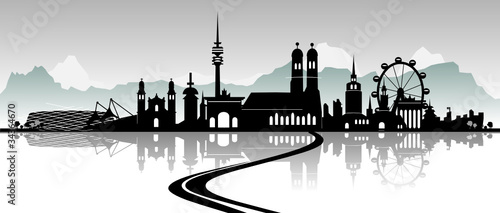 Vector: München Skyline München Skyline