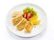 Fish dish - fried fish fillets and vegetables