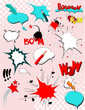 Big set of comic elements for your design Big set of comic elements for your design