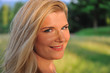 Beautiful female portrait with natural make-up outdoors