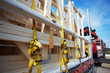 prefabricated framework on a truck