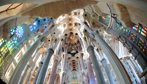 Photo: La Sagrada Familia - the impressive cathedral designed by Gaudi La Sagrada Familia - the impressive cathedral designed by Gaudi