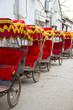 Typical Asian rickshaws