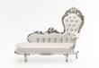 Leather luxurious with royal curve frame isolated white backgrou Leather luxurious with royal curve frame isolated white backgrou