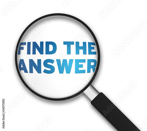 Illustration: Magnifying Glass - Find The Answer Magnifying Glass - Find The Answer