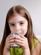girl with milk glass