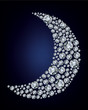 moon shape made up a lot of diamond moon shape made up a lot of diamond