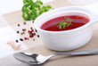 Red soup with herbs & spice