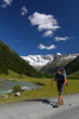 Young woman trekking in the Austrian Alps Young woman trekking in the Austrian Alps